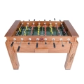 Mesa de pebolim oficial madeira maciça com gaveta e varão embutido cor natural