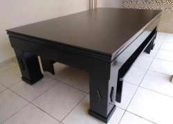 MESA DE BILHAR E JANTAR 2,50 X 1,50 MADEIRA MACIÇA JEQUITIBÁ