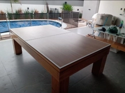 MESA DE BILHAR E JANTAR 2,40 X 1,40 MADEIRA MDF