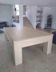 MESA DE BILHAR E JANTAR 2,50 X 1,50 MADEIRA MACIÇA JEQUITIBÁ