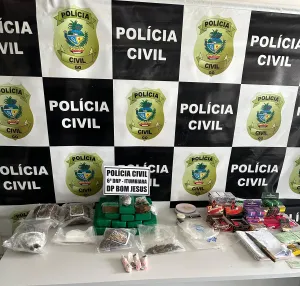 Preso homem em flagrante por tr&aacute;fico de drogas, em Bom Jesus