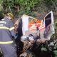 Bombeiros resgatam vítimas de acidente na Serra da Mitolândia
