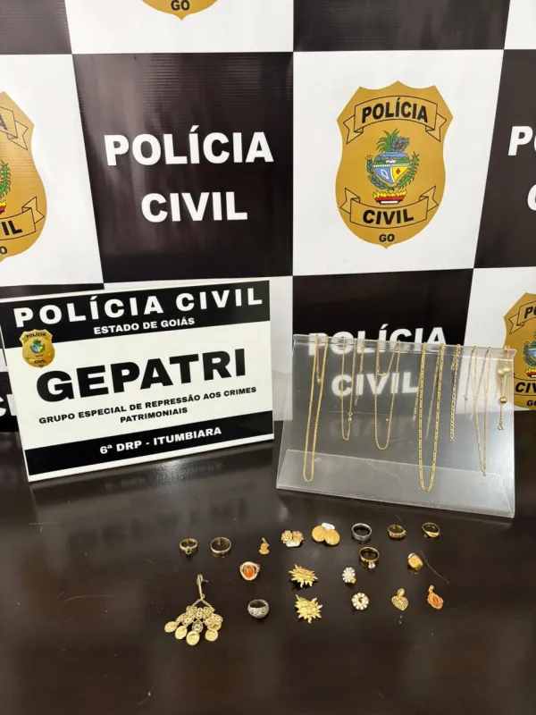 Preso em flagrante autor de furto de joias que foram recuperadas