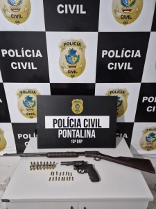 Polícia Civil apreende armas de fogo e munições em fazenda